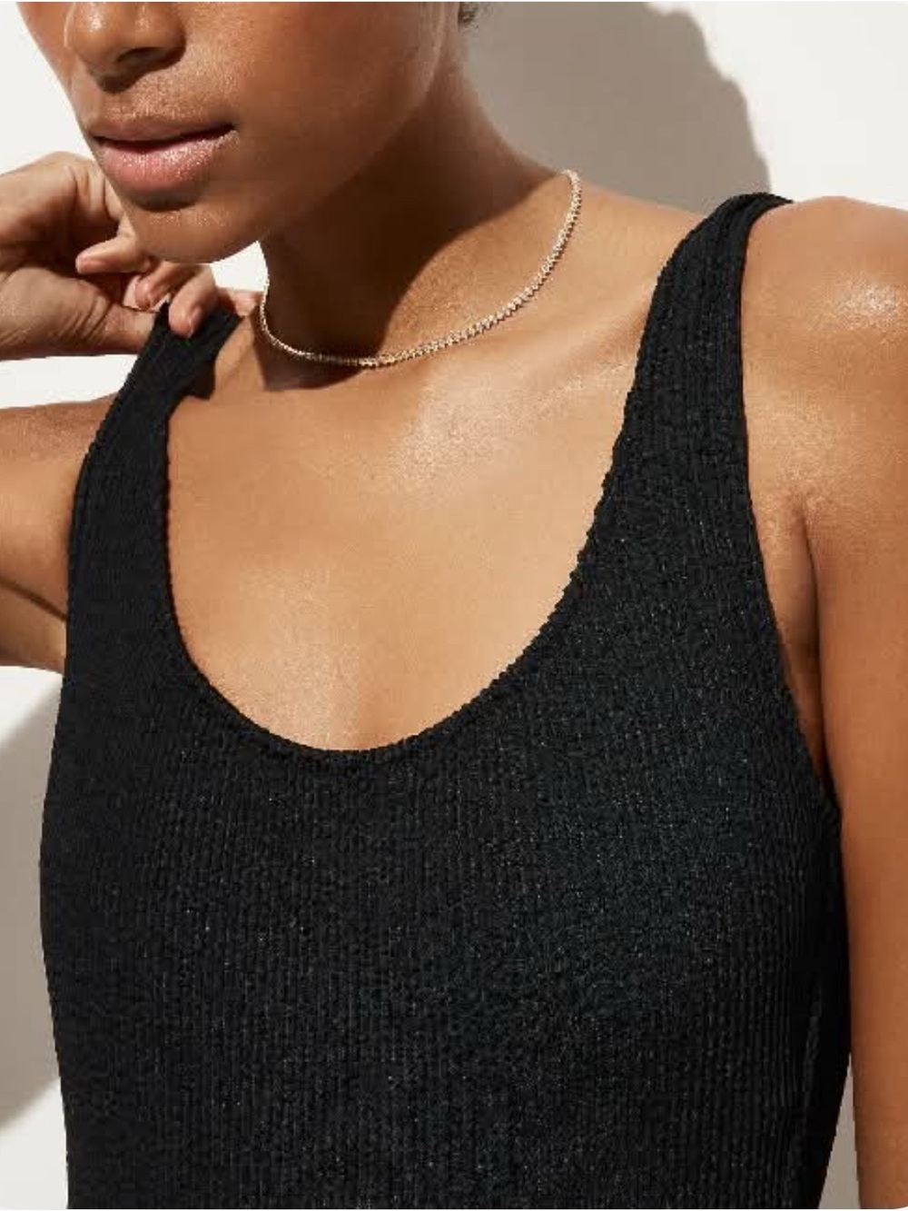 J.Crew Claudia Scrunchie One-Piece Swimsuit Black Women’s Size 12 NWT - Picture 3 of 11